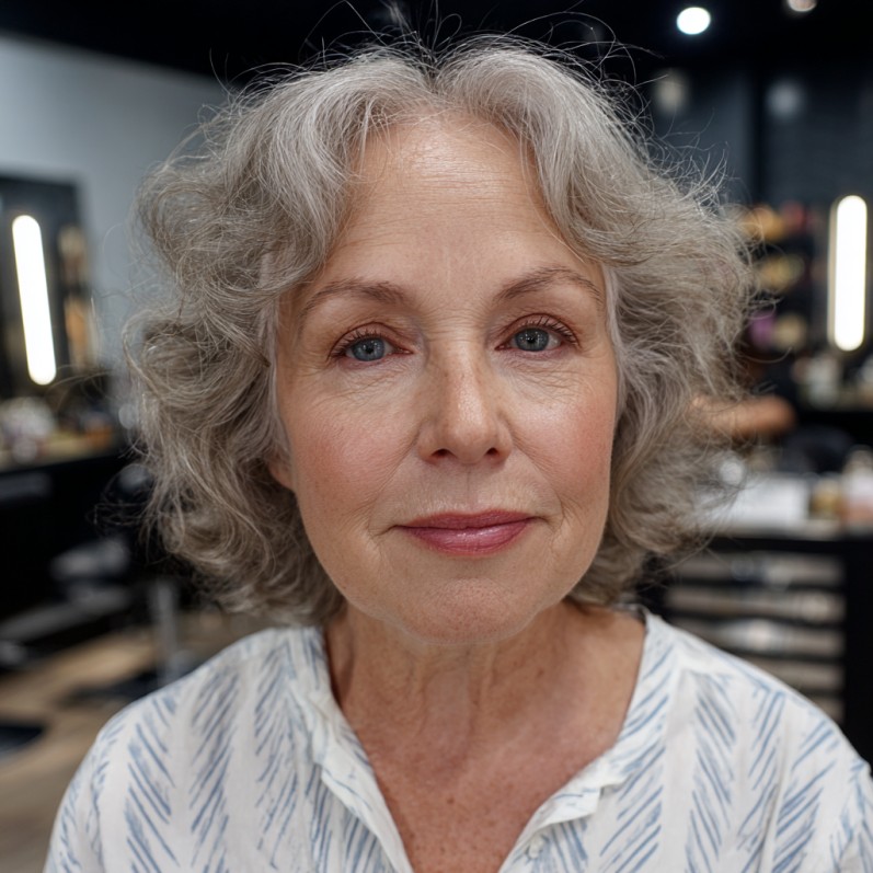 Soft Curly Shoulder-Length Cut with Subtle Layers