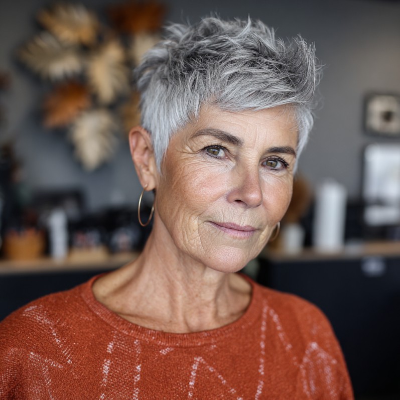 Textured Pixie Cut with Subtle Volume