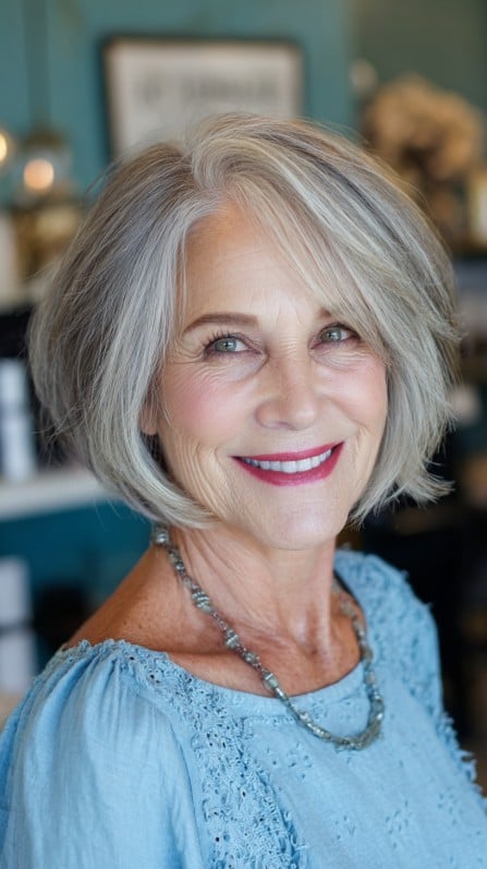 Chic Textured Bob with Subtle Layers