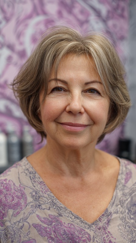 Softly Textured Bob with Subtle Highlights