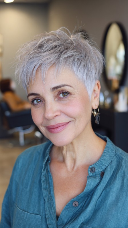 Chic Softly Razored Pixie with Subtle Volume