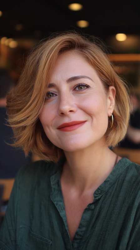 Chic Textured A-Line Bob with Soft Layers