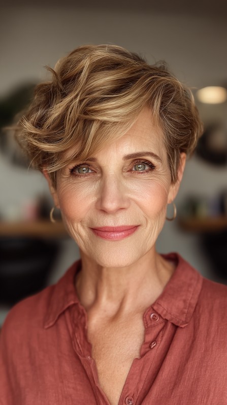 Chic Textured Razored Pixie Cut
