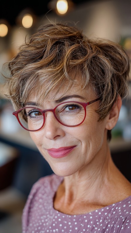 Chic Textured Razored Pixie with Soft Volume