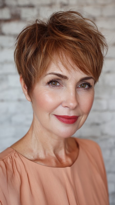 Chic Textured Razored Pixie with Subtle Volume