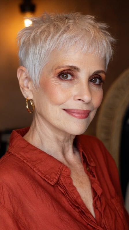 Chic Textured Short Pixie with Lively Layers