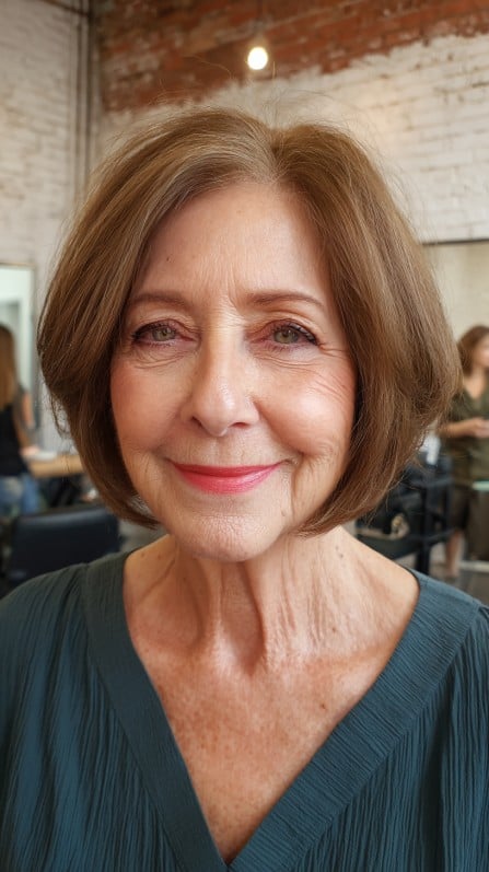 Classic Rounded Bob with Subtle Layers