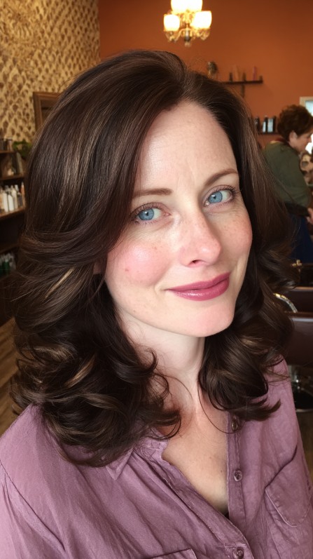 Elegant Dark Chocolate Curls with Soft Layers