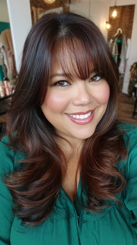 Luxurious Layered Cut with Soft Bangs