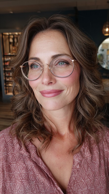 Softly Textured Shoulder-Length Waves