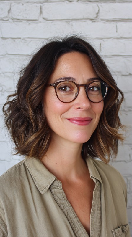 Trendy Textured Shoulder-Length Waves