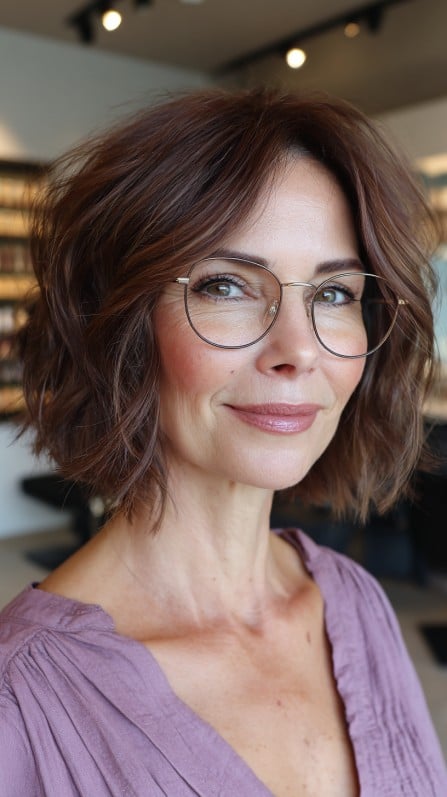 Stylish Textured Bob with Soft Waves