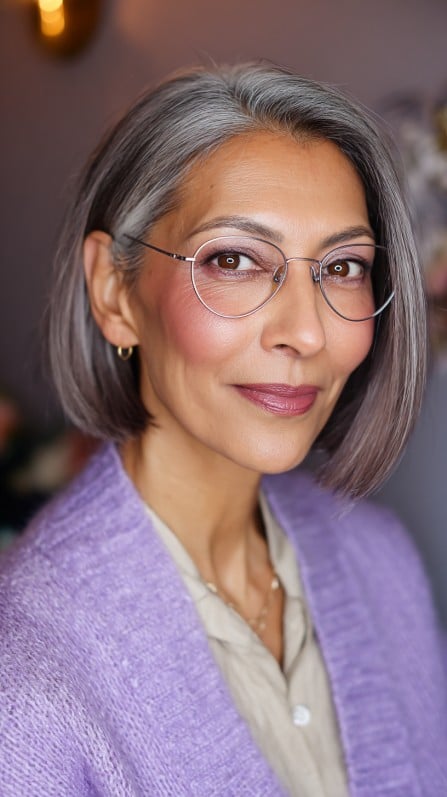 Chic Blunt Bob with Subtle Textured Ends