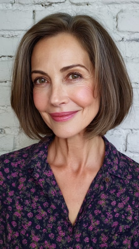 Classic Blunt Bob with Soft Highlights