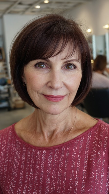 Classic Smooth Bob with Face-Framing Layers
