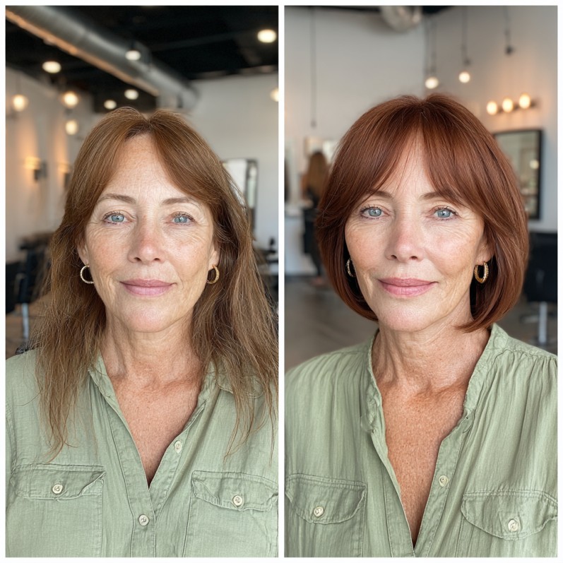 Modern Rich Auburn Blunt Bob
