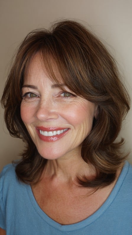 Soft Layered Cut with Flattering Bangs