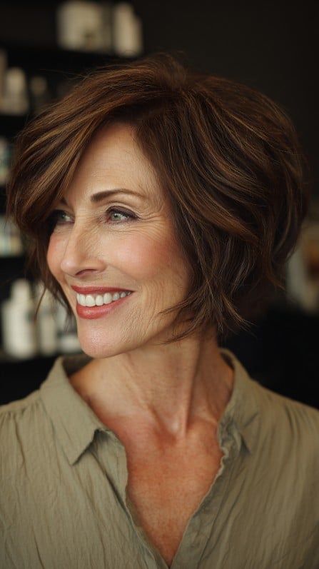 Textured A-Line Cut with Subtle Highlights