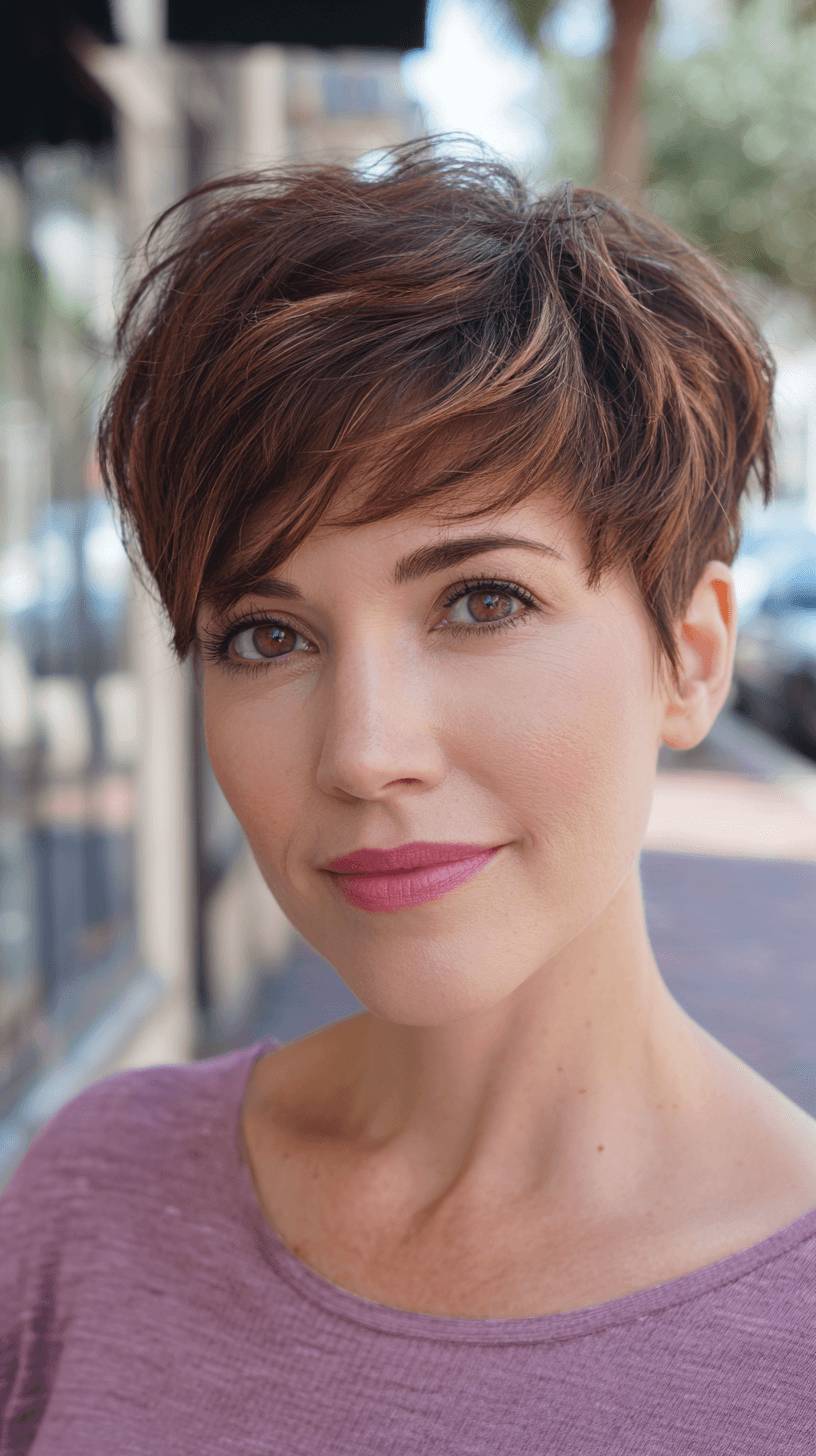Textured Crop with Soft Layered Bangs