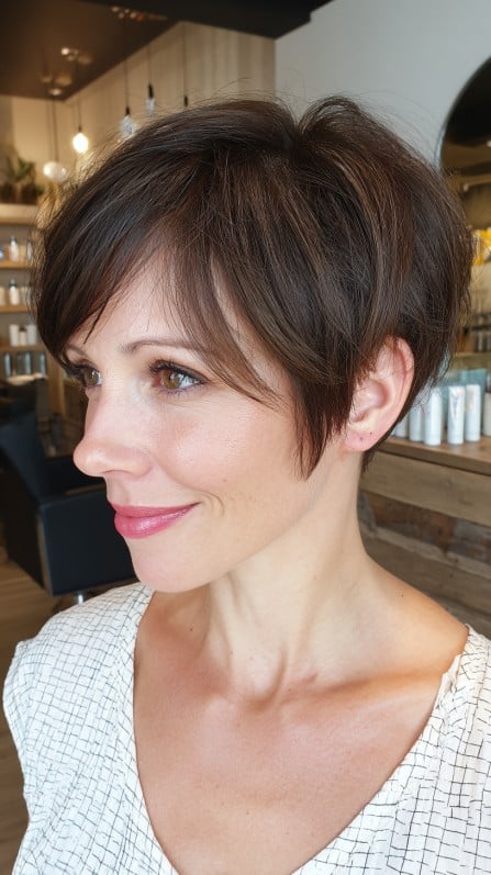 Chic Stacked Pixie with Soft Textured Layers