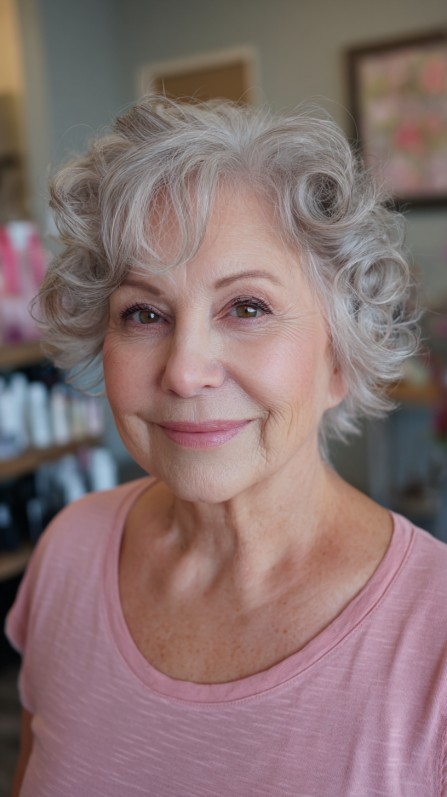 Charming Soft Curly Bob with Natural Volume