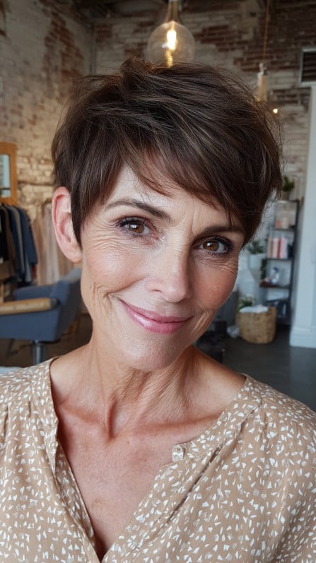 Chic Short Textured Pixie Cut with Soft Layers