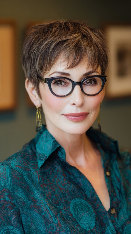Chic Textured Pixie Cut with Light Layers