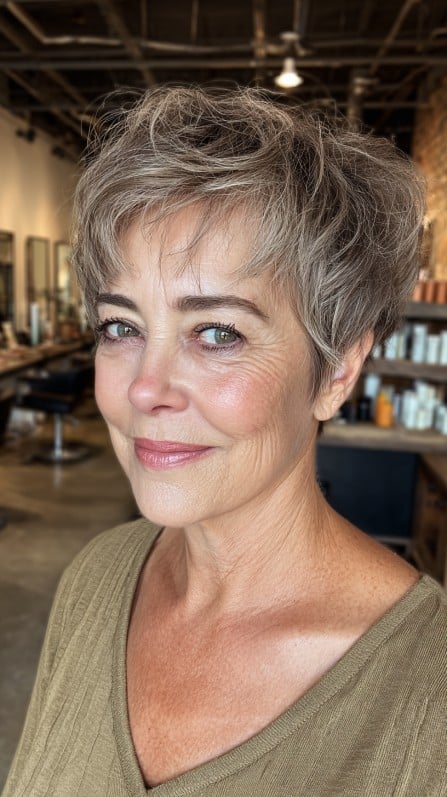 Chic Textured Short Pixie with Gentle Layers