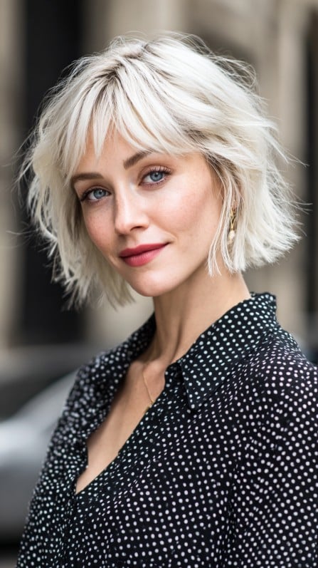 Chic Tousled Bob with Textured Layers