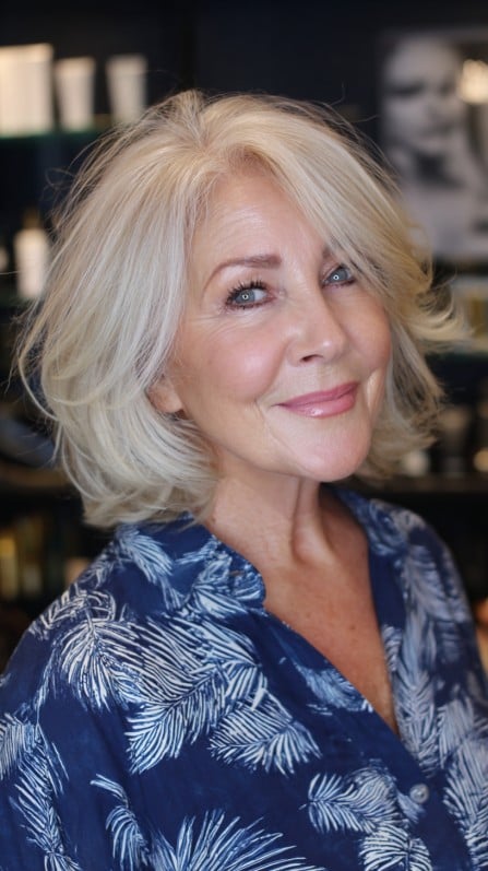 Effortless Layered Bob with Soft Waves