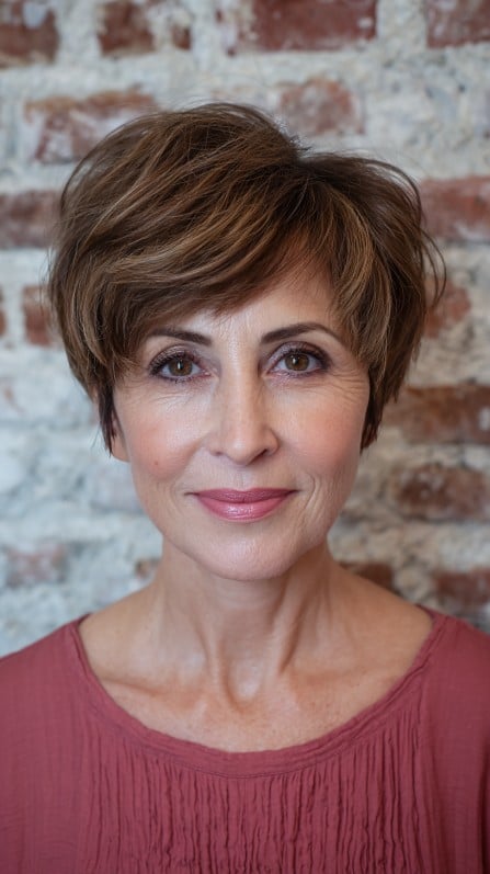 Layered Textured Pixie Cut with Soft Volume
