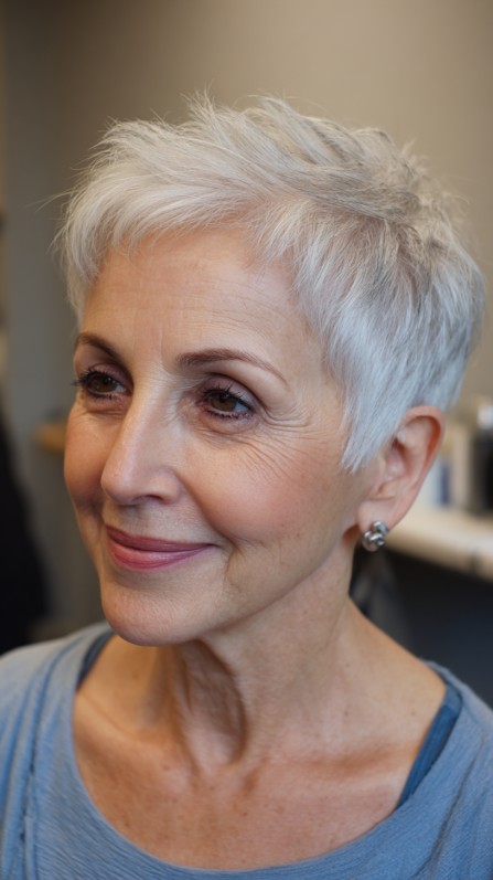 Modern Textured Pixie Cut with Subtle Volume