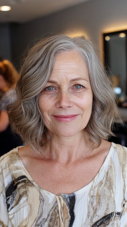 Softly Textured Medium-Length Waves