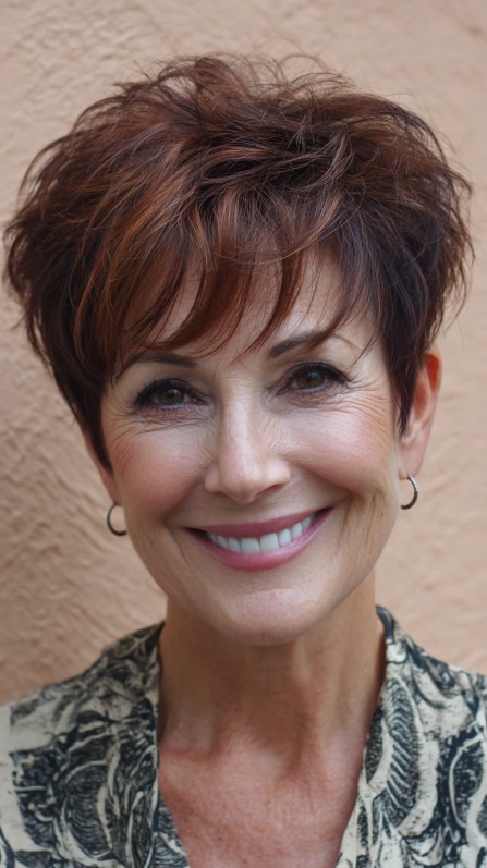 Textured Short Pixie Cut with Fluffy Layers