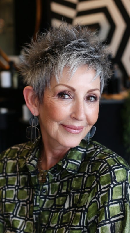 Textured Short Pixie Cut with Spiky Layers
