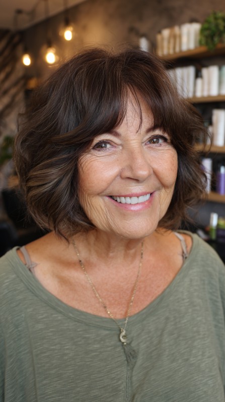 Charming Layered Skimmed Bob with Subtle Volume