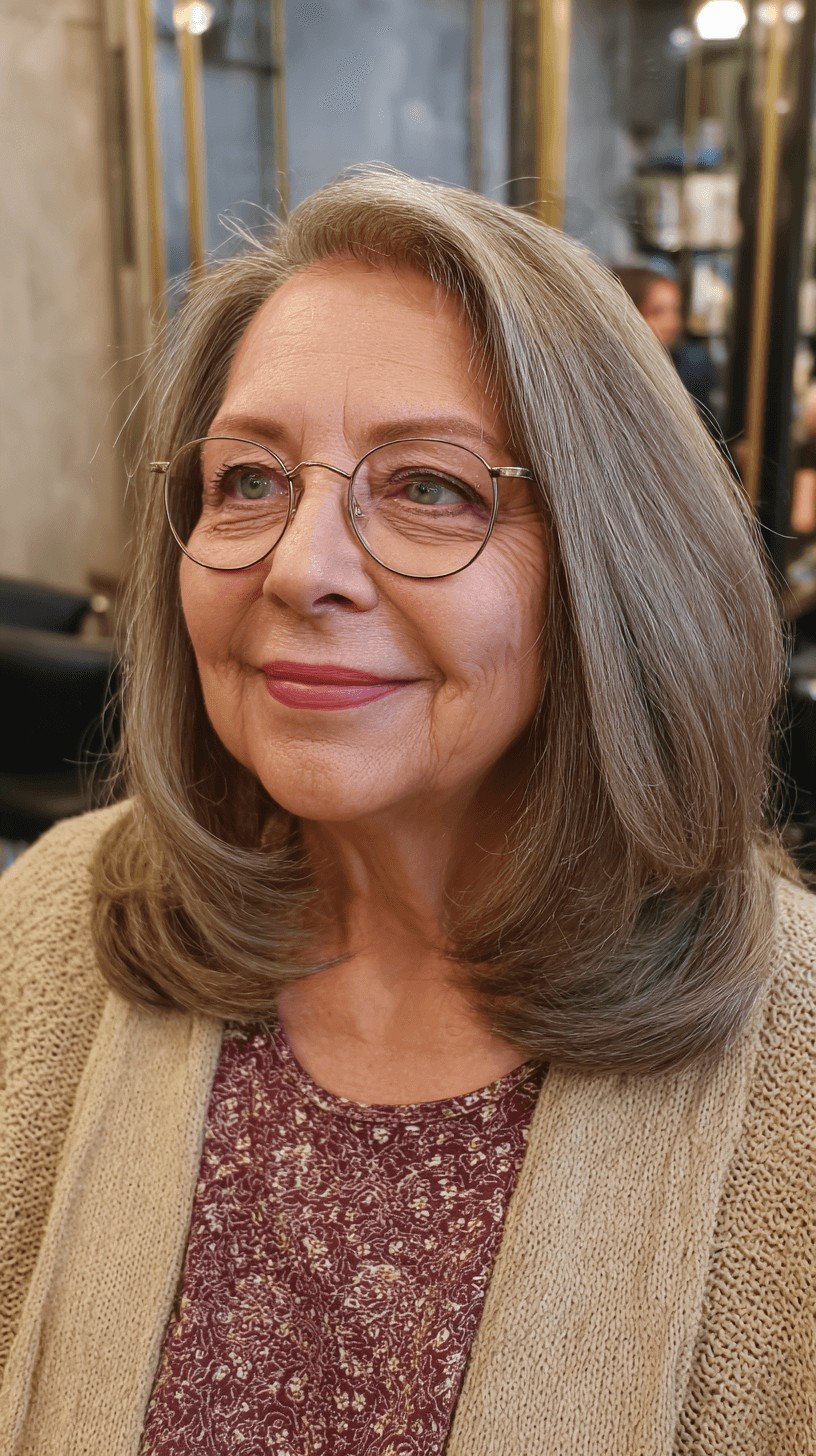 Graceful Medium-Length Cut with Soft Face-Framing Layers