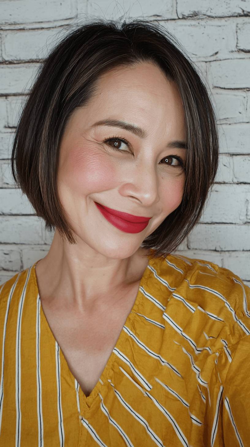 Chic Textured Bob with Subtle Layers