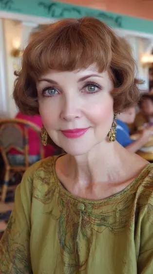 Charming Vintage Short Bob with Soft Fringe