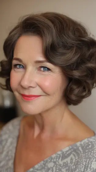Charming Vintage Short Curly Cut with Defined Curls