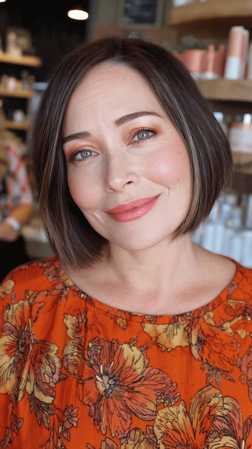 Chic Angular Bob with Subtle Face-Framing Layers