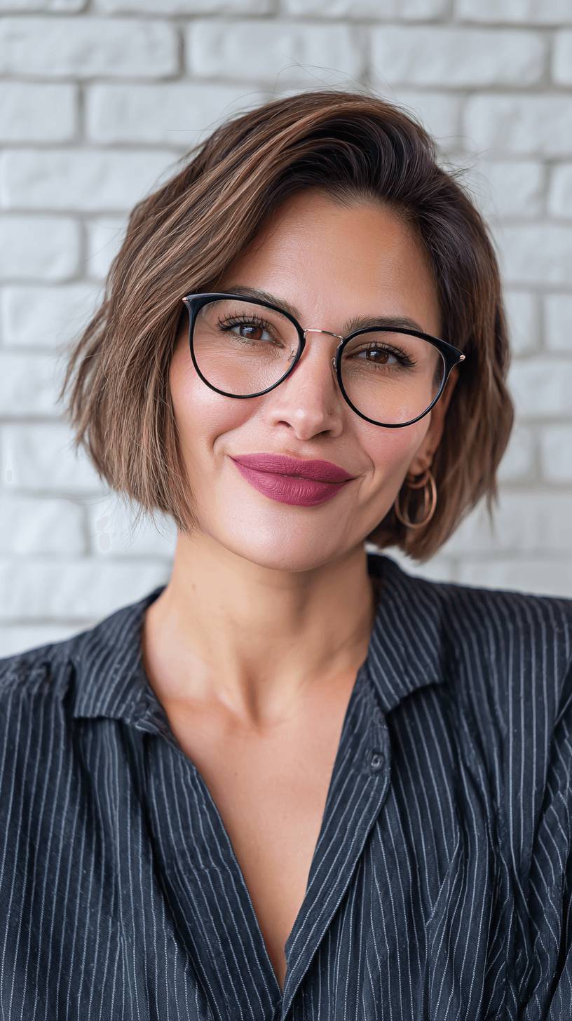 Chic Textured Blunt Bob with Soft Waves