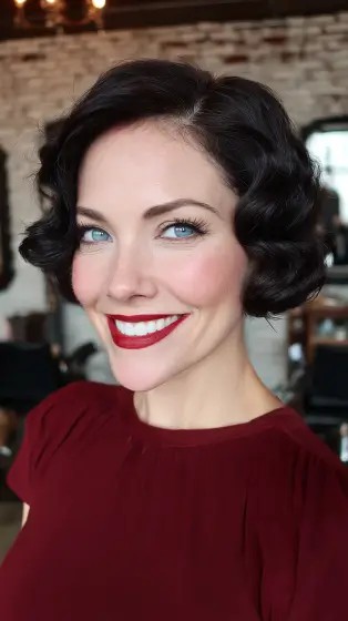 Classic Retro Finger Waves Bob