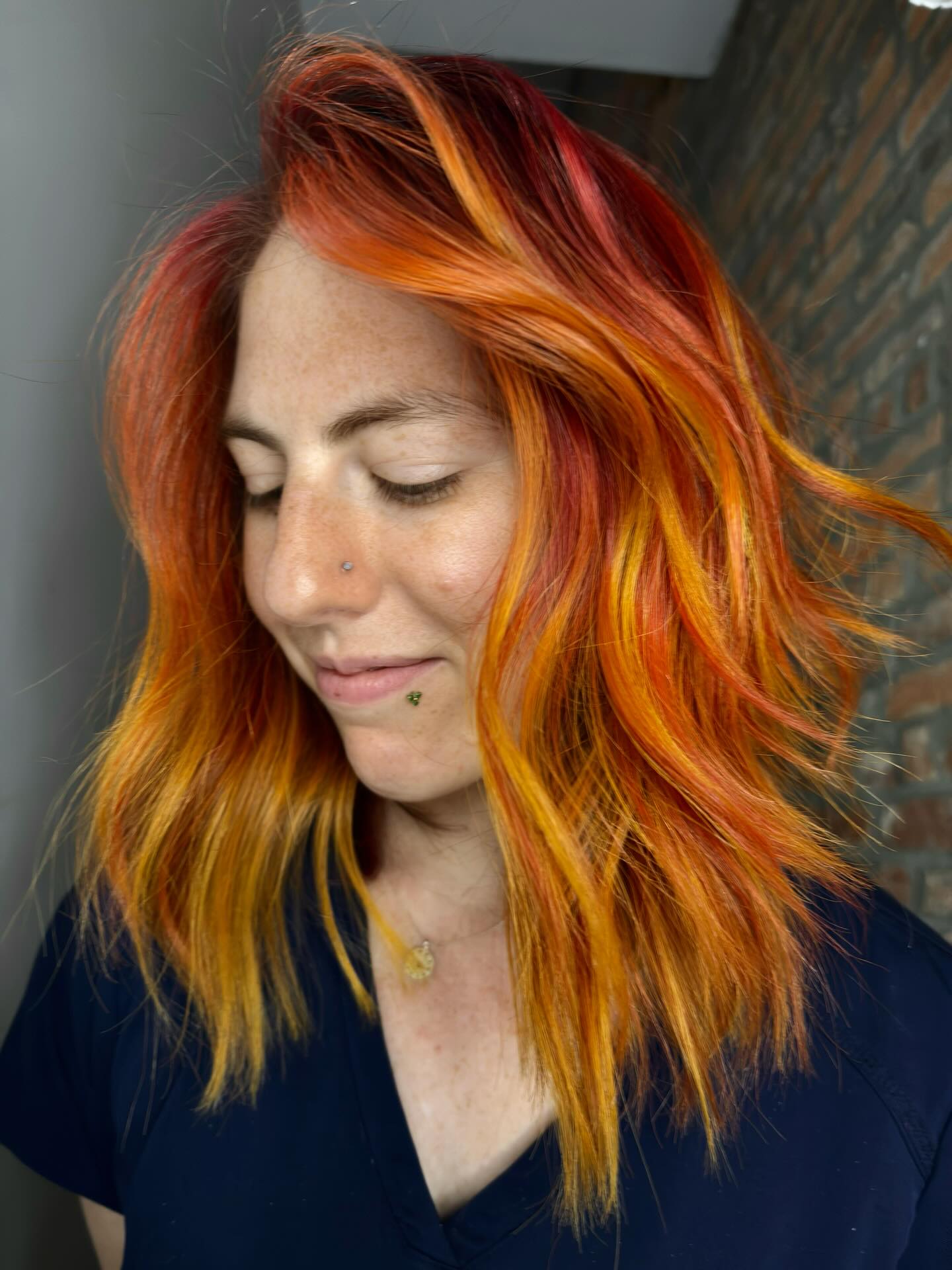 Fiery Sunset Waves with Bold Color Fusion
