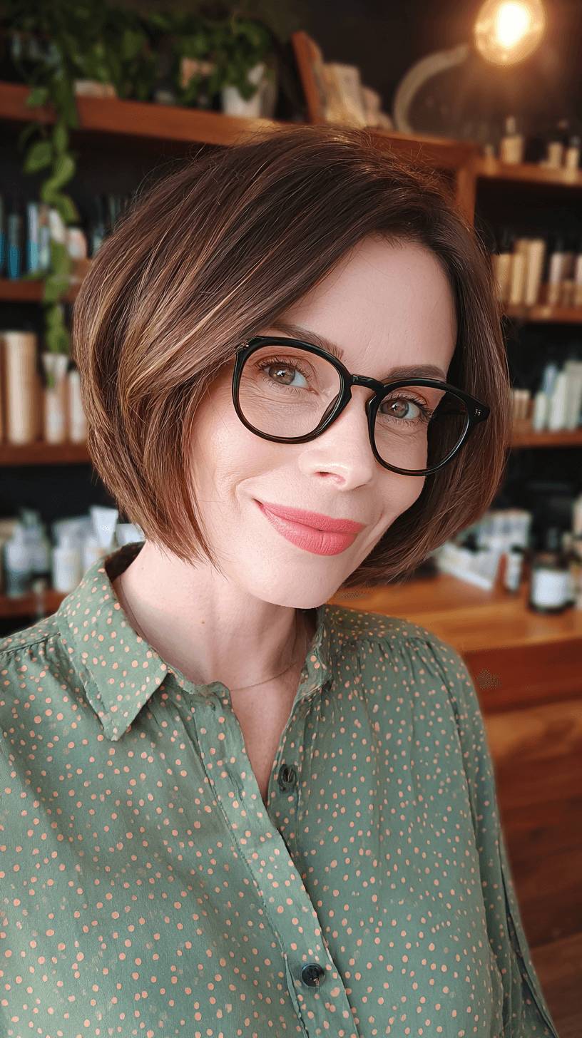 Modern Blunt Bob with Soft Layers and Subtle Highlights