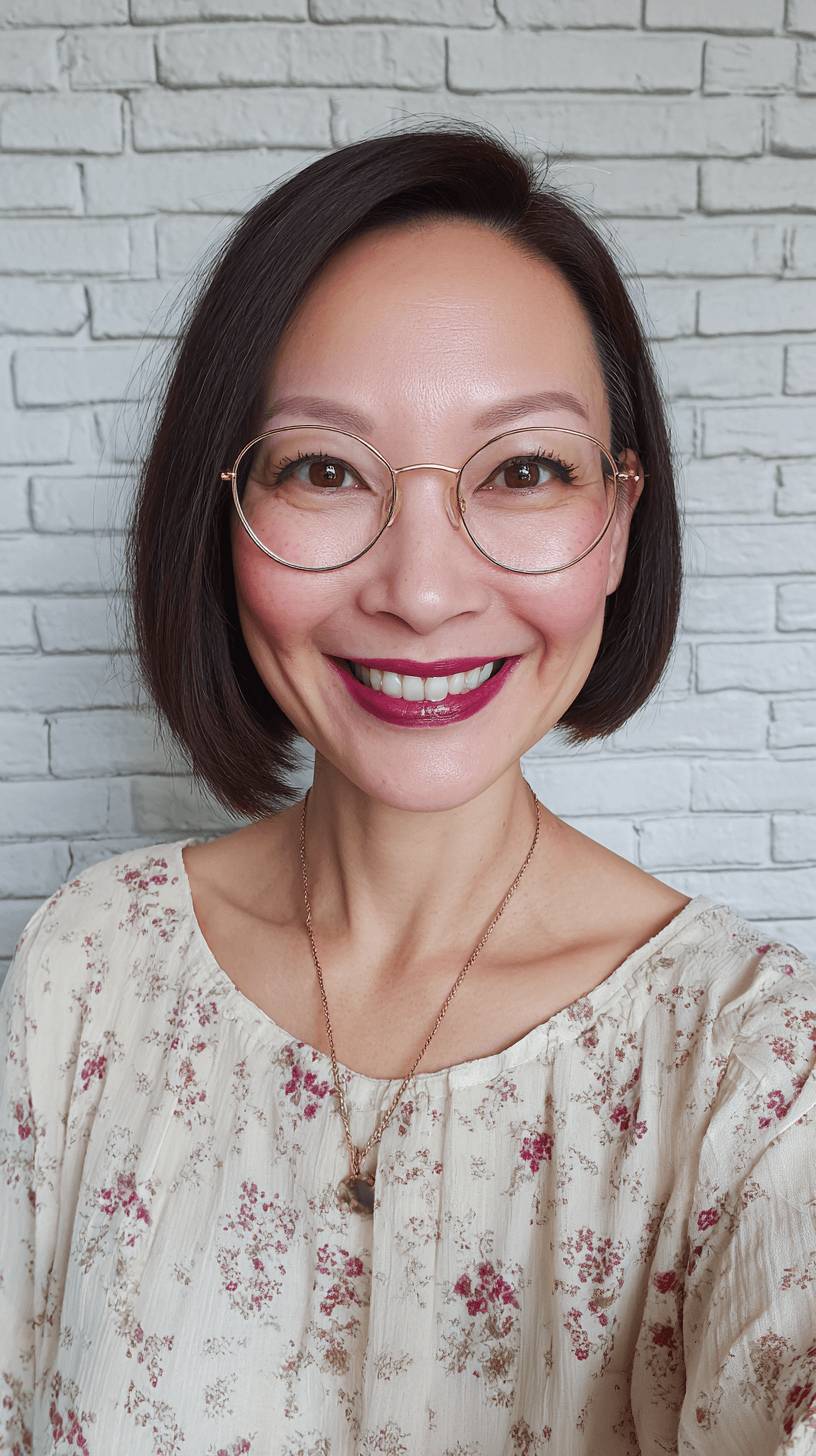 Modern Blunt Bob with Subtle Side Sweep