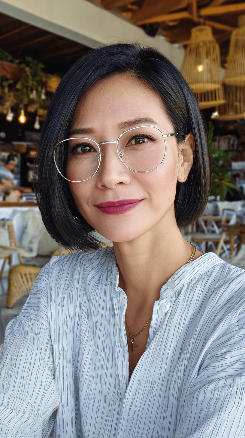 Modern Blunt Bob with Subtle Texture