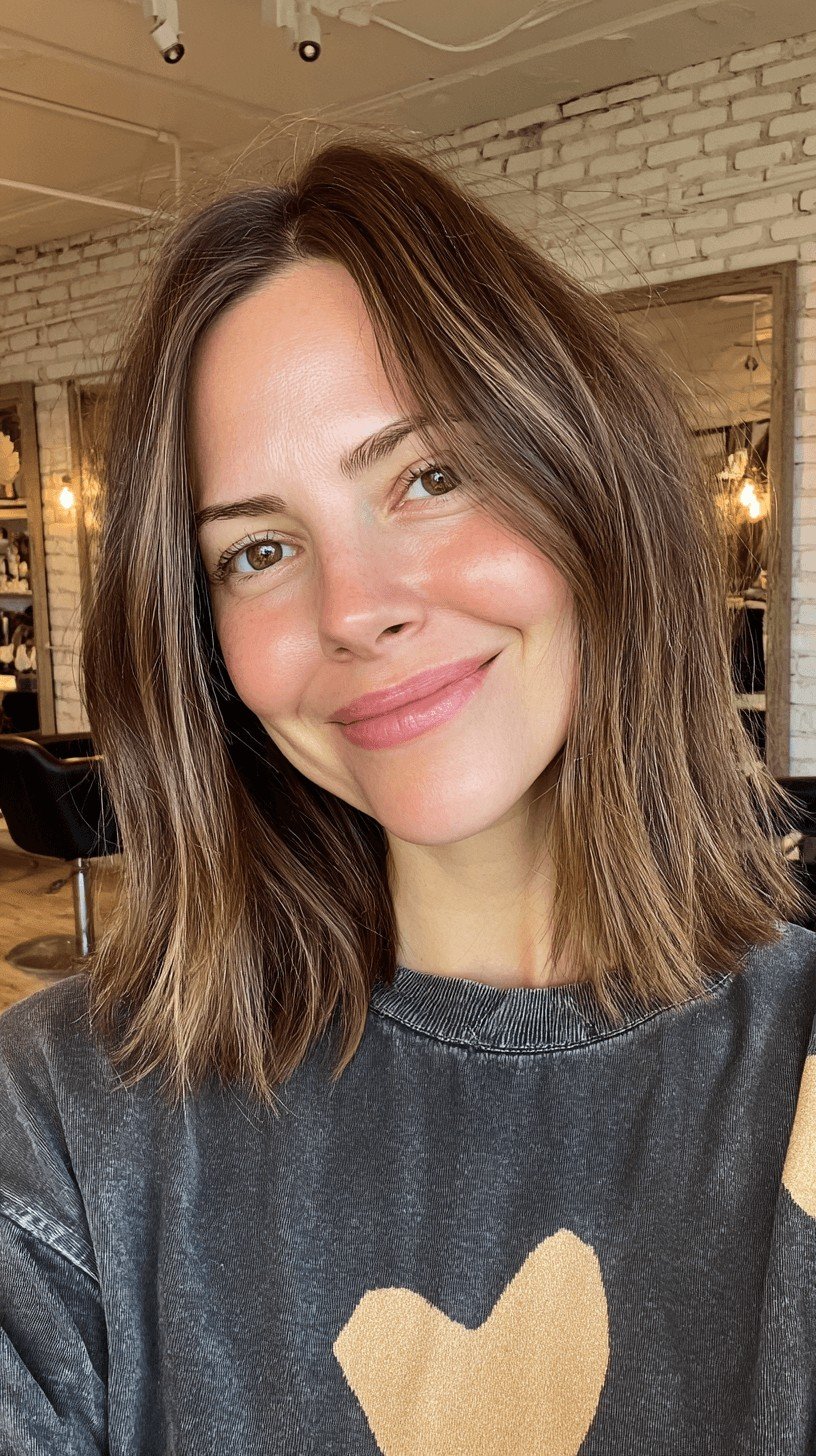Modern Textured Bob with Subtle Balayage