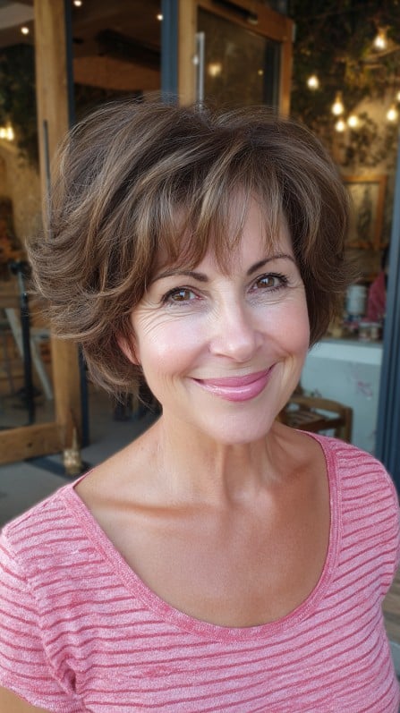 Modern Voluminous Textured Cut with Soft Bangs