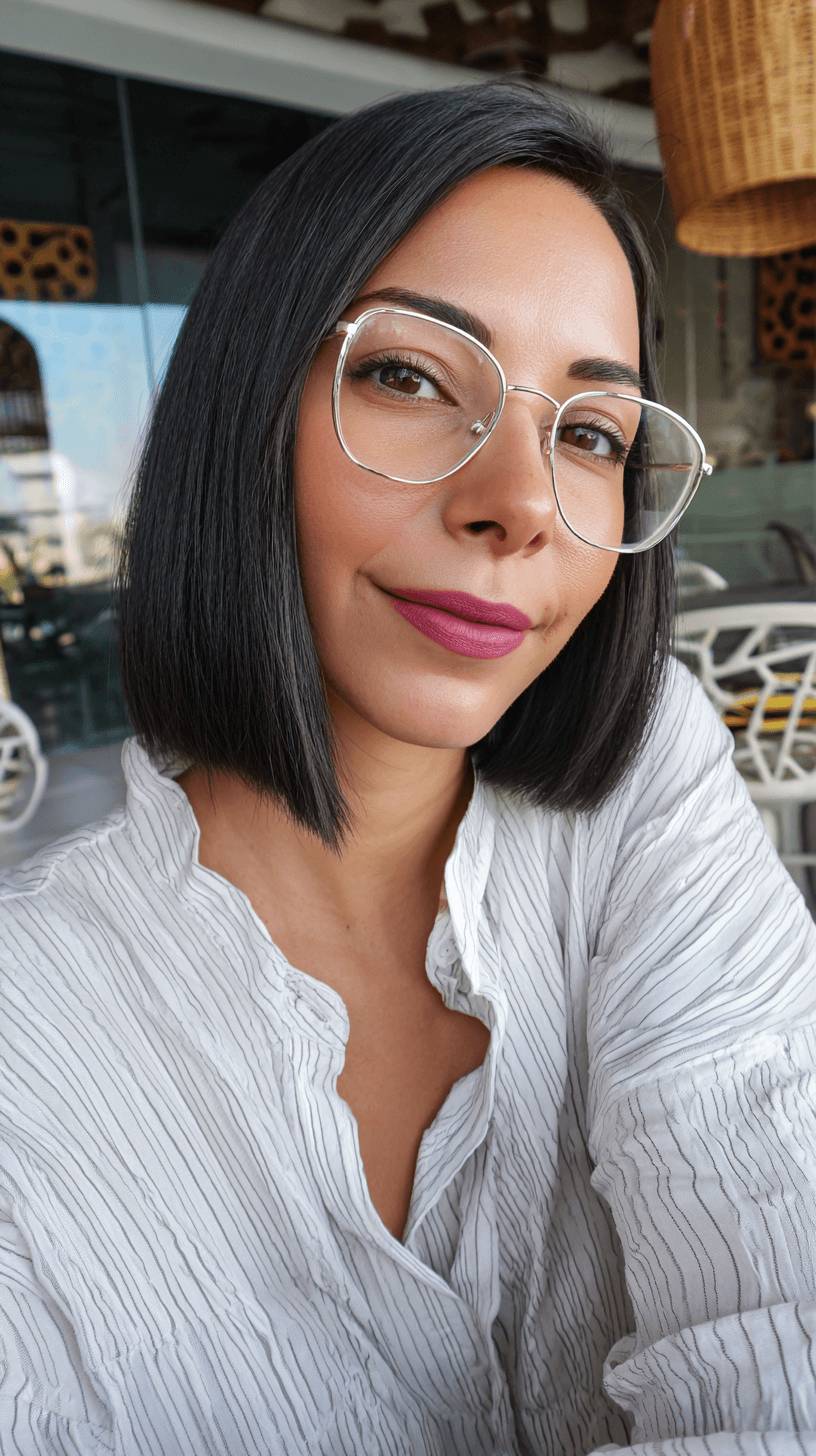 Polished Blunt Bob with Subtle Gloss